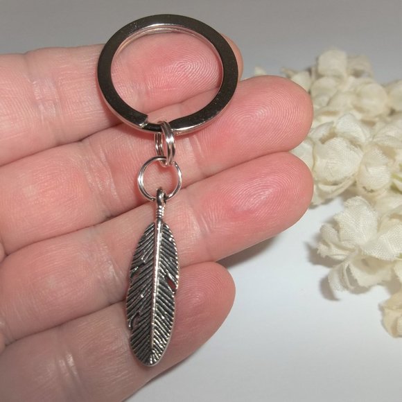 Keychain, Keyring, Feather Keychain, Gift Idea Her Him or Her Western NWT A044 - Picture 5 of 7